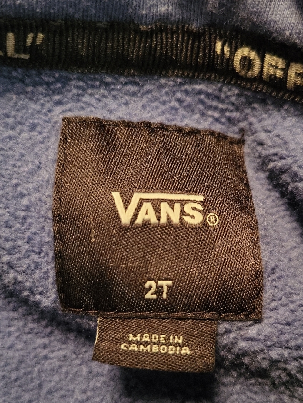 Vans blue zip up hoodie with front and back logo - Picture 3 of 5